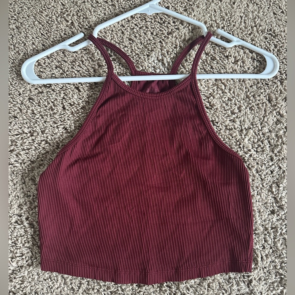 NO BULL Dark Red crop tank sz M